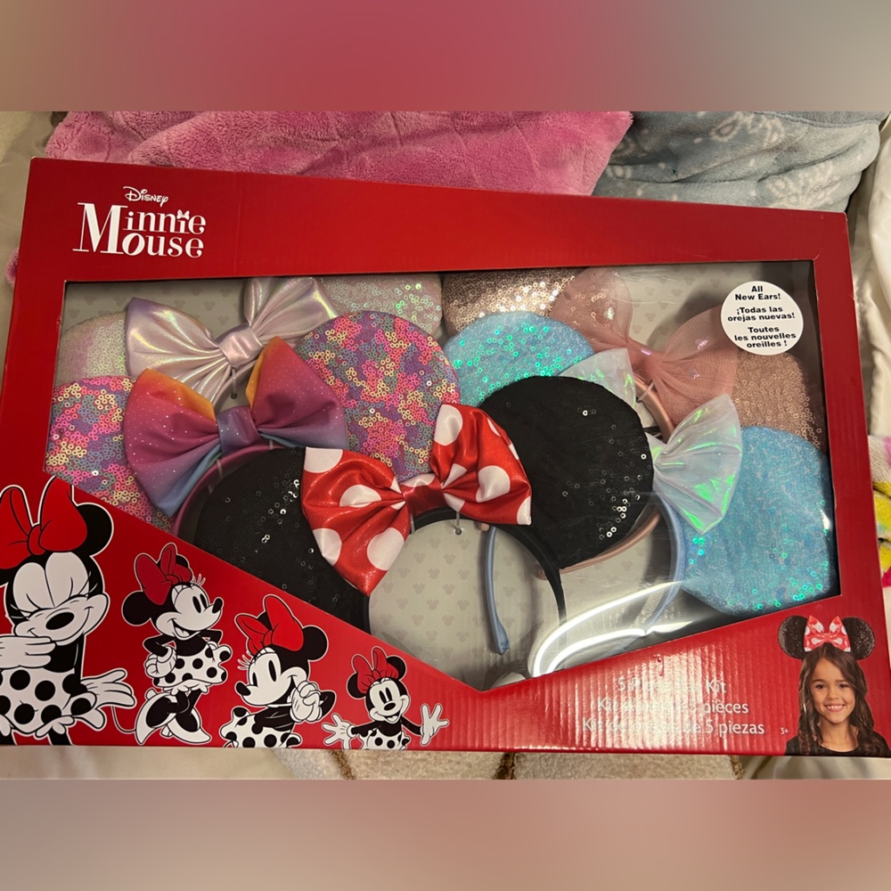 Disney Minnie Mouse Ear Headbands with Colorful Bows